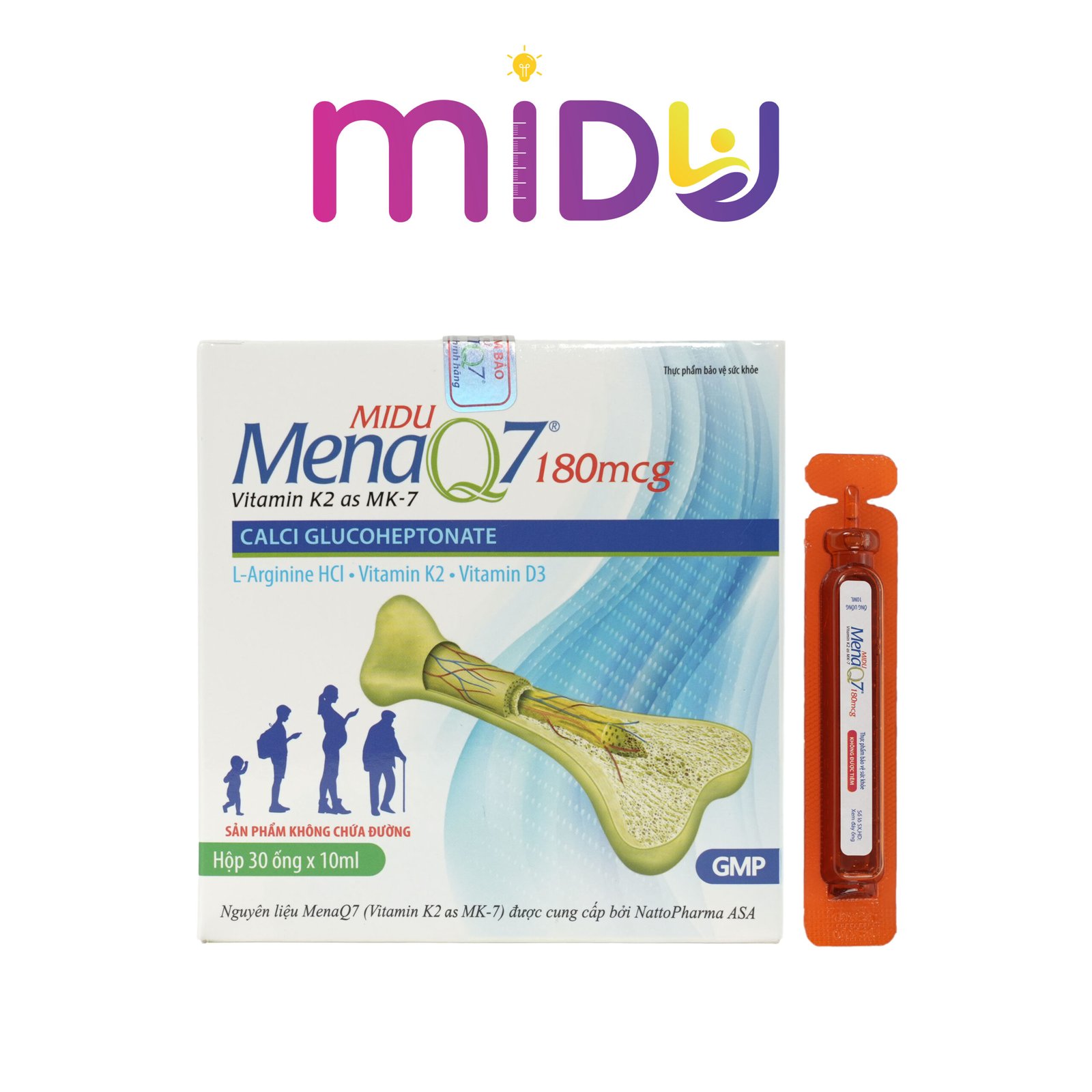 Midu MenaQ7 180mcg - Phát triển chiều cao cho trẻ em và giúp xương chắc, dài, dẻo (3)