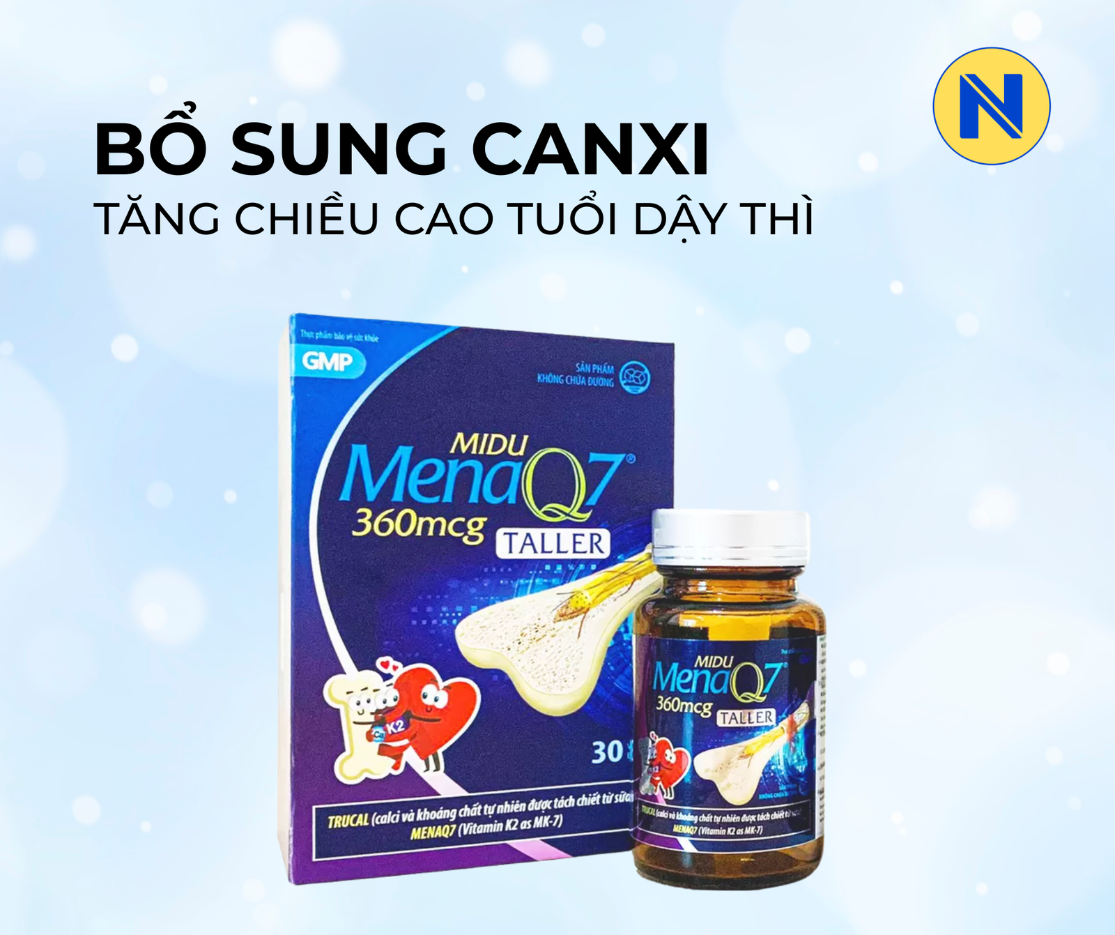 Midu MenaQ7 Bổ sung canxi giúp tăng chiều cao tuổi dậy thì (1)