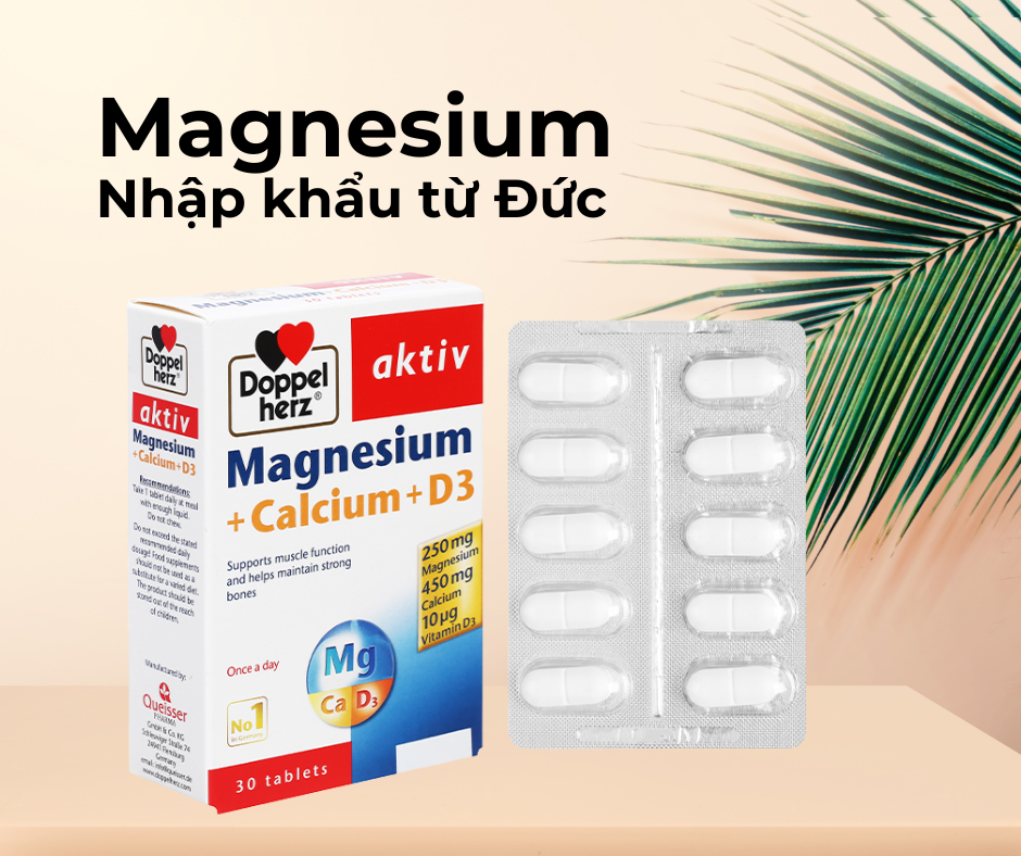 Viên uống Magnesium+Calcium+D3 Doppelherz Aktiv